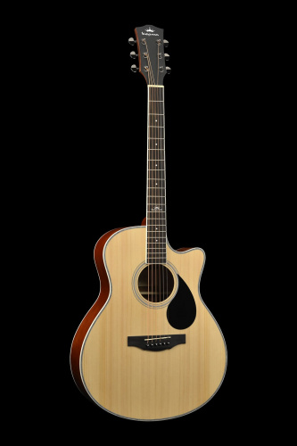 KEPMA A1CE Natural Matt электроакустическая гитара, цвет натуральный, в комплекте 3м кабель фото 2