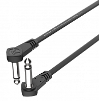 ROXTONE FPJJ100/0,15 (1pcs) Патч кабель для гитарных педалей, 6.3мм mono Jack + 6.3mm mono Jack, 1м