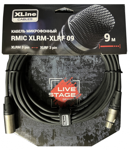 Xline Cables RMIC XLRM-XLRF 09 Кабель микрофонный  XLR 3 pin male - XLR 3 pin female длина 9м фото 2