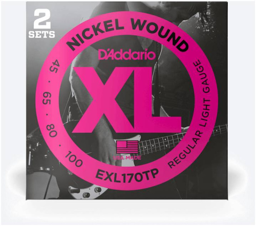 D'Addario EXL170TP Струны Бас, Soft Long, 045-100, 2 комплекта фото 2