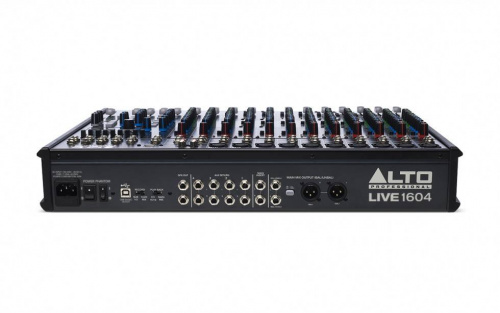Alto LIVE 1604 микшер, 8 моновходов, 4 стерео, 10 микрофонных предусилителей, 4 AUX-шины, 4 подгруппы, процессор эффектов, USB фото 3