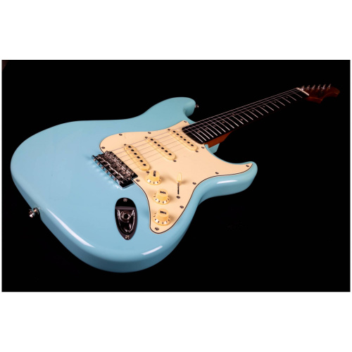 JET JS-300 BL R электрогитара, Stratocaster, корпус липа, 22 лада,SSS, tremolo, цвет Sonic blue фото 10
