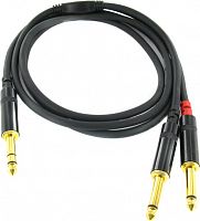Cordial CFY 1,5 VPP кабель Y-адаптер джек стерео 6,3 мм/2xмоно-джек 6,3 мм M, 1,5 м, черный