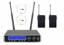 B&G IU-208G Радиосистема вокальная, UHF 500-980MHz, PPL 2000 переключаемых частот, Led дисплей, 2 го
