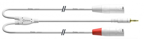Cordial CFY 1.8 WMM-SNOW кабель Y-адаптер джек стерео 3.5мм 2xXLR male, 1.8м, белый
