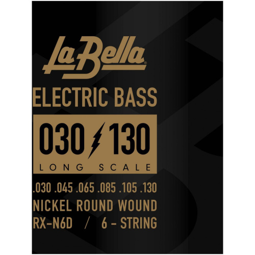 LA BELLA RX-N6C струны для 6-стр. бас-гитары (030-045-065-085-105-130), никель