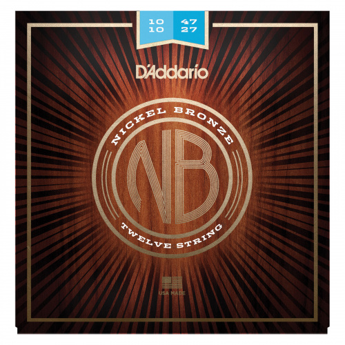 D'Addario NB1047-12 струны для 12-струнной акустической гитары, Light