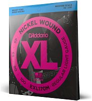 D'ADDARIO EXL170M струны для 4х струнной бас-гитары никель Soft 45-100 Medium Scale