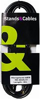 Stands&Cables MC-084XJ-3 Микрофонный кабель 3 м. Разъемы: XLR мама Jack 6,3 мм. моно Цвет: чер