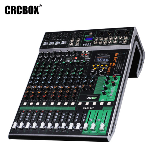 CRCBOX XA-12 PRO Аналоговый микшер, 4 микр. входа, 8 стерео входов, 4 группы, 4 шины, 2 FX фото 4