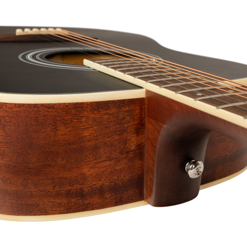 ROCKDALE Aurora D6 Satin BK акустическая гитара дредноут, цвет черный, сатиновое покрытие фото 4