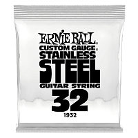 Ernie Ball 1932 струна одиночная для электрогитары Серия Stainless Steel Калибр: 32 Сердцевина: