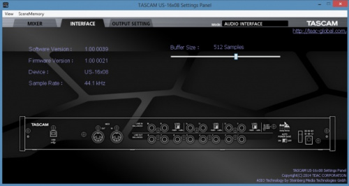 TASCAM US-16x08 USB аудио/MIDI интерфейс (16 входов, 8 выходов) фото 7