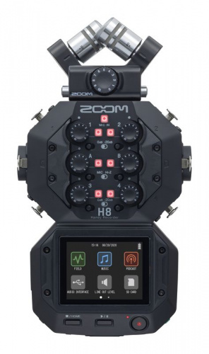 Zoom H8 ручной рекордер/12 дорожек/Сменные микрофоны/Цветной сенсорный дисплей/XY-стереомикрофон в комплекте фото 3