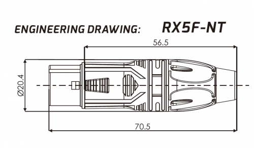 ROXTONE RX5F-NT Разъем cannon кабельный мама 5-ти контактный, цвет: серебро фото 2