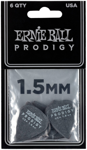 Ernie Ball 9199 медиатор Prodigy 1.5 материал делрин/цвет черный/6шт. фото 2