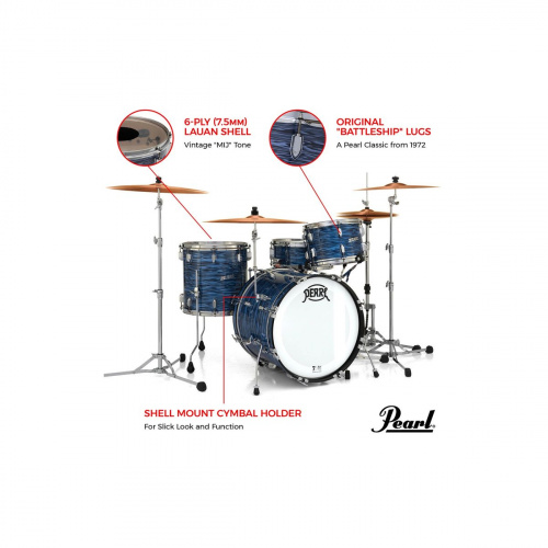 Pearl PSD923XP/C767 ударная установка из 3-х барабанов, цвет Ocean Ripple, без стоек фото 3