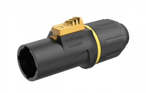 ROXTONE RAC3MWP yellow ring Разъем кабельный типа powercon, пыле и влаго защищенный(IP65), 3-х конта