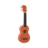 WIKI UK10S OR гитара укулеле сопрано, клен, цвет оранжевый матовый, чехол в комплекте