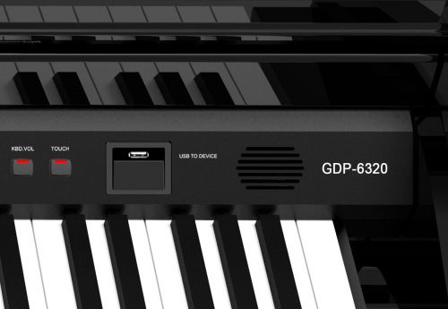 Ringway GDP6320 Polish Black Цифровой рояль, 88 взвешенных клавиш, 3 педали полифония: 64 голоса фото 3