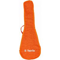 TERRIS TUB-S-01 RD чехол для укулеле, без утепления, 1 наплечный ремень, цвет оранжевый