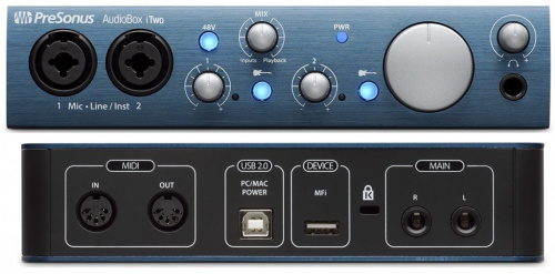 PreSonus AudioBox iTwo Studio комплект для звукозаписи (AudioBox iTwo, Studio One Artist + Capture Duo for iPad, микрофон M7, наушники HD7) фото 2