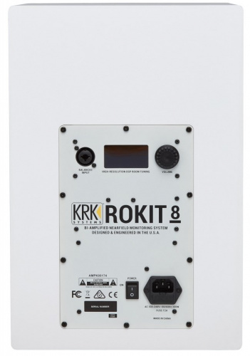 KRK RP8G4WN Активный 2-х полосный (Bi-Amp) 8-ти дюймовый студийный звуковой монитор DSP 25-полосный эквалайзер лимитер кросс фото 3