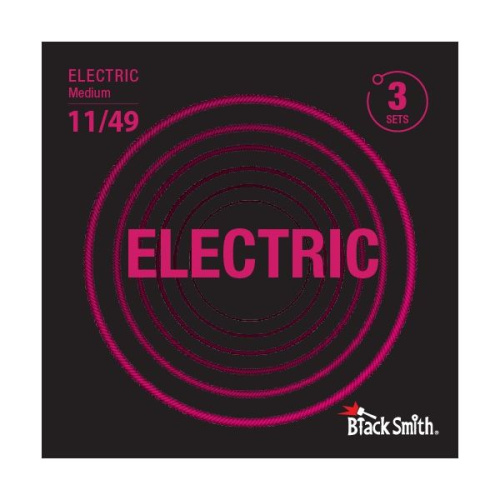 BlackSmith Electric Medium 11/49 3 Sets струны для электрогитары, 11-49, намотка из никеля, 3 пачки