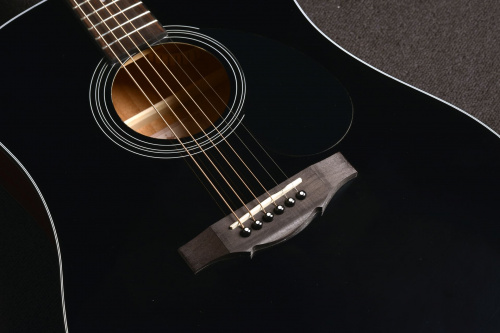 KEPMA EDCE K10 Black Matt трансакустическая гитара, цвет черный, в комплекте 3м кабель фото 4