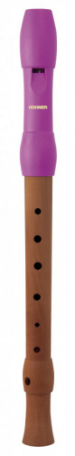 HOHNER B95831- Блокфлейта сопрано, немецкая система, 3 части, дерево/пластик, розовый