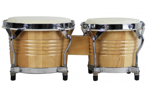 AP Percussion CX-D120B-NL Бонго 6,5"*7,5", корпус махагон, мембрана кожа, обод 2мм, лаги 7 мм, фурни