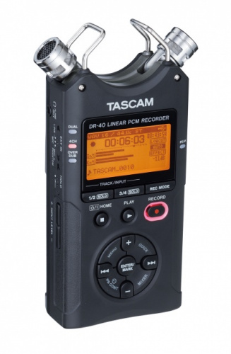 Tascam DR-40 портативный PCM стерео рекордер с встроенными микрофонами, Wav/MP3