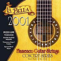 La Bella 2001FLA-MED Струны для классической гитары Flamenco Medium Tension, нейлоновые, профессиона