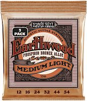ERNIE BALL 3546 набор из 3х комплектов для акуст.гитары Earthwood Medium Light Phosphor Br (12-54)