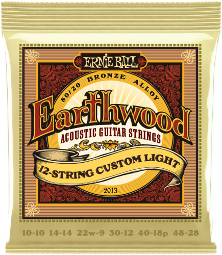 ERNIE BALL 2013 струны для 12стр. акуст.гитары 80/20 Custom Light (10-48)