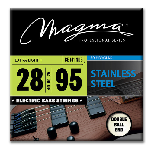 Magma Strings BE141NDB Струны для 5-струнной бас-гитары High C Double Ball End 28-95, Серия: Double Ball End, Калибр: 28-40-60-75-95, Обмотка: круглая
