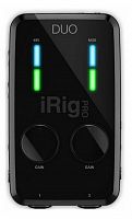 IK MULTIMEDIA iRig Pro DUO компактный аудио/midi интерфейс для цифрового подключения к iOS, Android, Mac и PC, 2 входа, 2 выхода