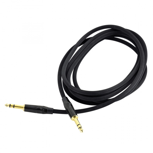 Quik Lok JUST JS 3 готовый инструментальный кабель серии Just, 3 метра, металлические прямые разъемы Stereo Jack черного цвета фото 3