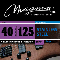 Magma Strings BE155S Струны для 5-струнной бас-гитары Low B 40-125, Серия: Stainless Steel, Калибр: 40-60-80-100-125, Обмотка: круглая, нержавеющая ст