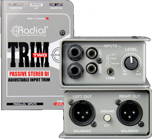 Radial Trim-Two пассивн. директ-бокс с регулировкой уровня, для ноутбука, планшета