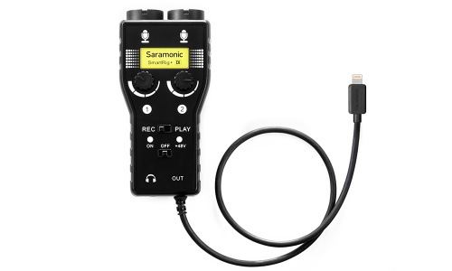Saramonic SmartRig+ Di двухканальный аудиоинтерфейс для IOS, lightning разъём.