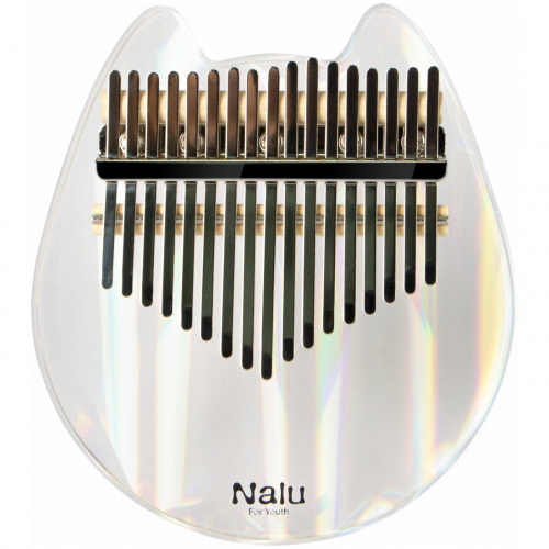 NALU NK-RCT калимба "котик" из прозрачного акрила, с эффектом "радуга", 17 язычков, в комплекте: чех фото 11