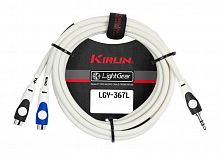 Kirlin LGY-367L 0.3M WH кабель Y-образный 0.3 м Разъемы: 3.5 мм стерео миниджек 2 x RCA гнездо,