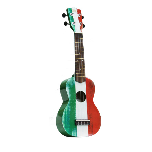 WIKI UK/IT гитара укулеле сопрано, рисунок итальянский флаг чехол в комплекте
