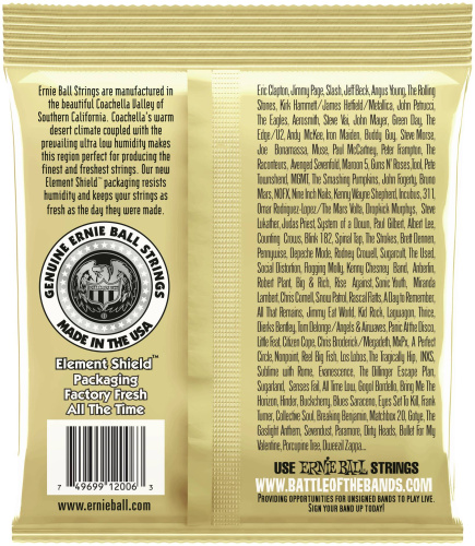 Ernie Ball 2006 струны для акуст.гитары Earthwood 80/20 Bronze Extra Light (10-14-20w-28-40-50) фото 2
