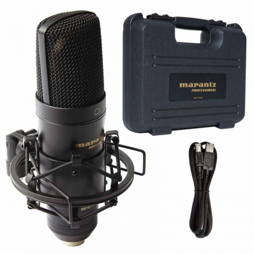 Marantz MPM-2000U Конденсаторный USB микрофон с большой 34 мм диафрагмой, кардиоида, 20 Гц - 18 кГц, -32 дБ (+/-2 дБ), SPL 126 дБ. В комплекте: крепле фото 2