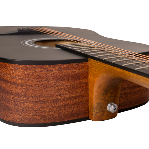 ROCKDALE Aurora D3 Satin BK акустическая гитара дредноут, цвет черный, сатиновое покрытие фото 4