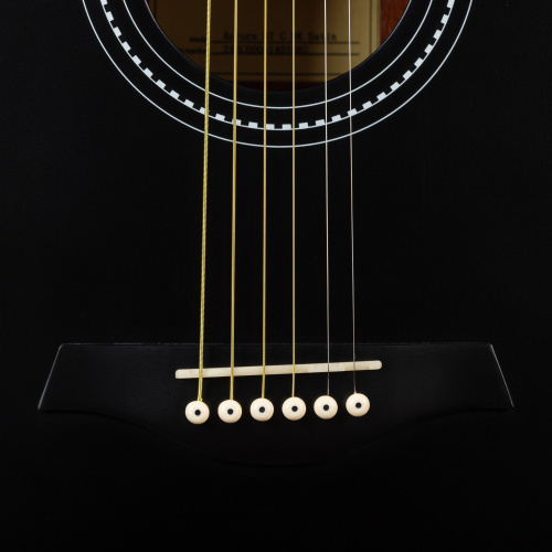 ROCKDALE Aurora D7 C BK Satin Акустическая гитара Форма корпуса Dreadnought с вырезом. Цвет черный. Сатиновое покрытие. Верхняя дека из ели. Нижняя де фото 3