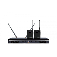 Relacart UR-222DMT 2-х канальный приемник UR-222D + два поясных передатчика UT-222 + 2 петл. мик