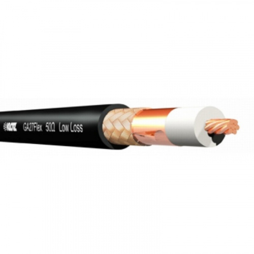 KLOTZ GA27FLEX Коаксиальный антенный эластичный кабель 50 Ом, диаметр 10.3 мм, AWG 10/7, цвет черный